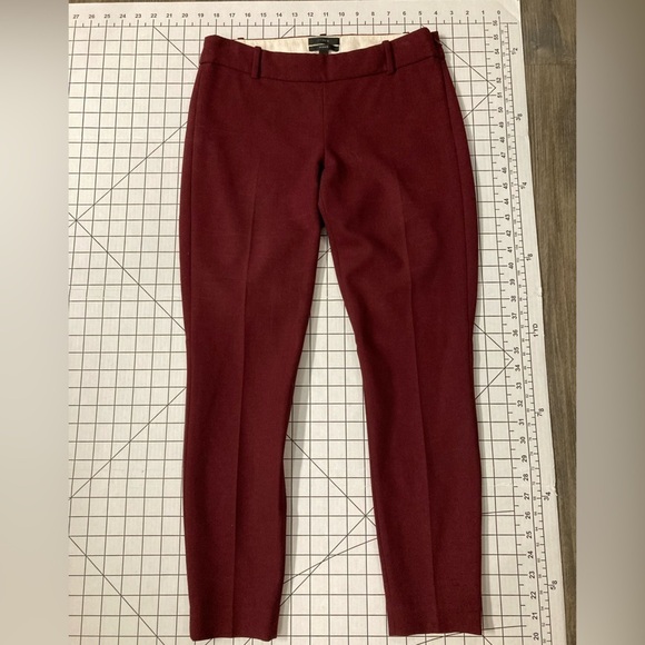 J. Crew Women’s Size 0 Maroon Minnie Wool Blend Trousers - Picture 1 of 9